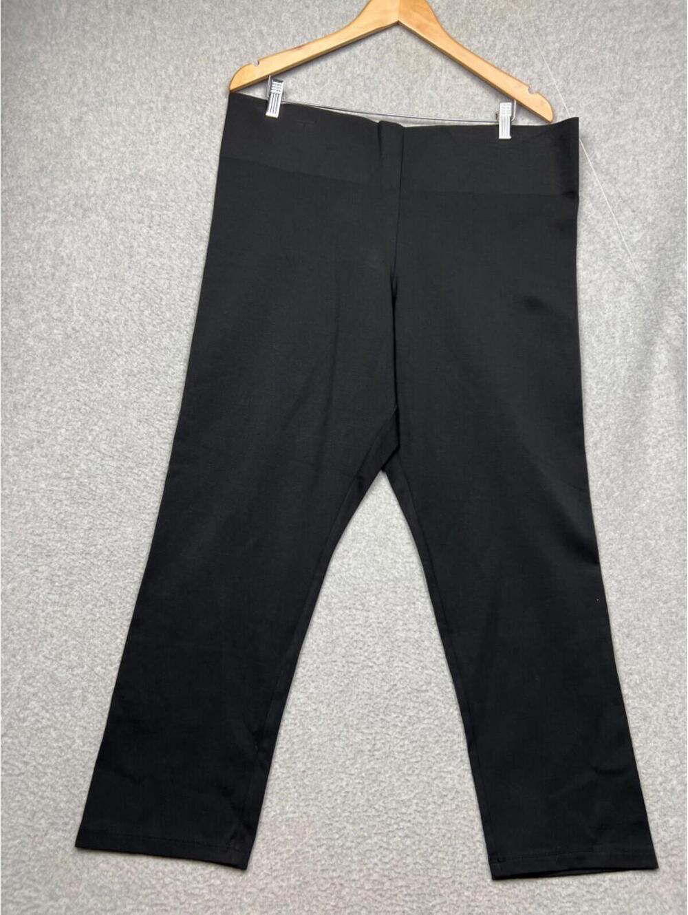 Worthington Pull-On Elastic Waist Legging Pants Womens Plus 2X Black Simple